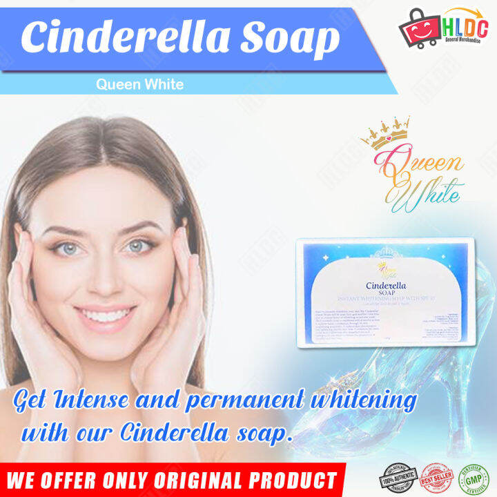 Queen White Cinde rella Soap Instant Whitening with SPF10 Whitening ...