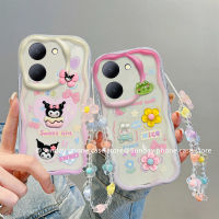 เคส Case VIVO Y27 Y36 T1x Y33T Y33s Y21T Y21A Y21s Y21s 4G 5G เคสโทรศัพท์ ที่สร้างสรรค์น่ารักตุ๊กตาสามมิติ ใหม่ครีมกบ Kulomi ปกอ่อนพร้อมสายคล้องดอกไม้2023