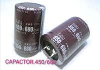 CAPACITOR 450V 680UF คาปาชิเตอร์ 450V 680UF 105C  ขนาด 35 มม.*สูง 50 มม.  ความจุ 680 UF  ทนแรงดัน 450VDC  สำหรับงาน ภาคจ่ายไฟ  จ่ายไฟภาคสวิทชิ่ง วงจรจ่ายไฟเครื่อง