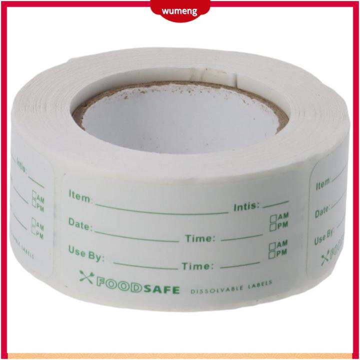 WUMENG 500 Labels Food Labels No Adhesive Residue Dissolves Freezer