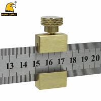 Steel Ruler Positioning Block Brass Angle Scriber Line Marking Gauge For Ruler Locator DIY Carpentry Scriber Measuring Tools