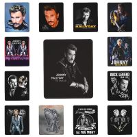 Johnny Hallyday Mouse Pad Square Anti-Slip Rubber Mousepad for Gamer Office Laptop Computer PC France Rock Singer Desk Mat