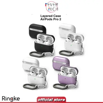 Ringke Layered Case [Scratch Resistance] Compatible with AirPods Pro 2  Case, Shockproof Cover with Carabiner Designed for AirPods Pro 2nd  Generation 