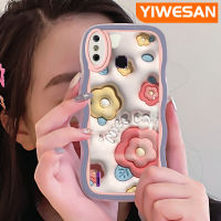 YIWESAN เคสสำหรับ Infinix Smart 4เคส X653 4C อัจฉริยะ3D ลายดอกไม้น่ารักแฟชั่นสีสันสดใสขอบเคสโทรศัพท์แบบใสนิ่มป้องกันเลนส์กล้องเคสโปร่งใสเคสซิลิโคนกันกระแทก