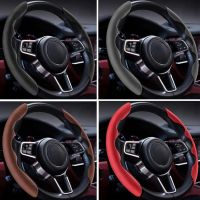 New 2 Halves Car Steering Wheel Cover 38cm 15inch Fur Material Wheel Booster Cover Anti-skid Accessories