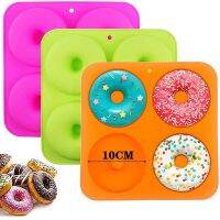 4 Holes Doughnut Molds Silicone Cake Mold Non Stick Bagel Pan Pastry Chocolate Muffins Donuts Maker Kitchen Baking Tool Access