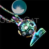 R-C637 Colors Football Shoe Beads Pendant Diffuser Aromatherapy Locket Necklace