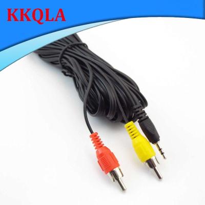 QKKQLA 1Pc 2.5Mm Male Plug Jack To Dual 2 Rca Male Cable Pc Audio Splitter To 2 Rca Audio Cables