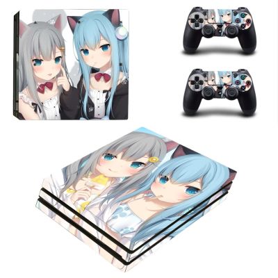 ✗ Anime Cute Girl PS4 Pro Skin Sticker Decals Cover For PlayStation 4 PS4 Pro Console amp; Controller Skins Vinyl