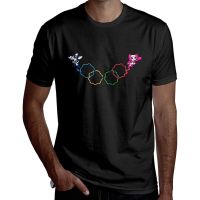 โตเกียวโอลิมปิก เสื้อยืดกีฬา YASEFS HRSHEN Personalized Miraitowa Tokyo Olympics Shirt For Man Short Sleeve Black Tokyo  U77H