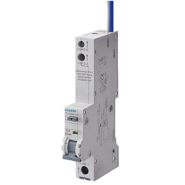 Breaker SIEMENS Breaker ซีเมนส์ เบรกเกอร์ RCBO 1P 30mA กันไฟดูดไฟรั่ว