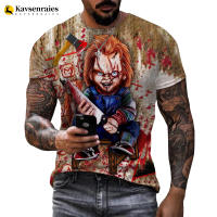 2023ใหม่ฤดูร้อนเจ้าสาวของ Chucky 3D พิมพ์เสื้อยืดคอกลมเสื้อยืดผู้ชายผู้หญิงฮาราจูกุสตรีท็อปส์แฟชั่นเสื้อยืดสบายๆ