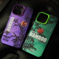 APEC เคสแข็งผิวด้านลายป่าไผ่สำหรับ IPhone 13 14 Pro Max 12 Promax 14Pro 13 Pro 14 Promax 11 13 Pro Max เคสไอโฟนฝาครอบด้านหลังกันกระแทก