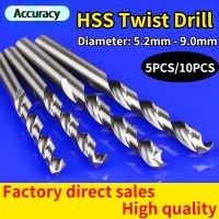 Hot Selling 5.2mm-9.0mm 5Pcs/10pcs Drill Bits HSS High Speed Steel Drill Bits Set Tool High Quality Electric Power Tools Drills Drill Bits  Accessorie