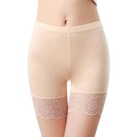 Sinstrong Women Safety Short Pants High Waist Seamless Anti-glare Summer Soft Boyshorts Panties Modal Lace Legging Elasticity Safety Pants