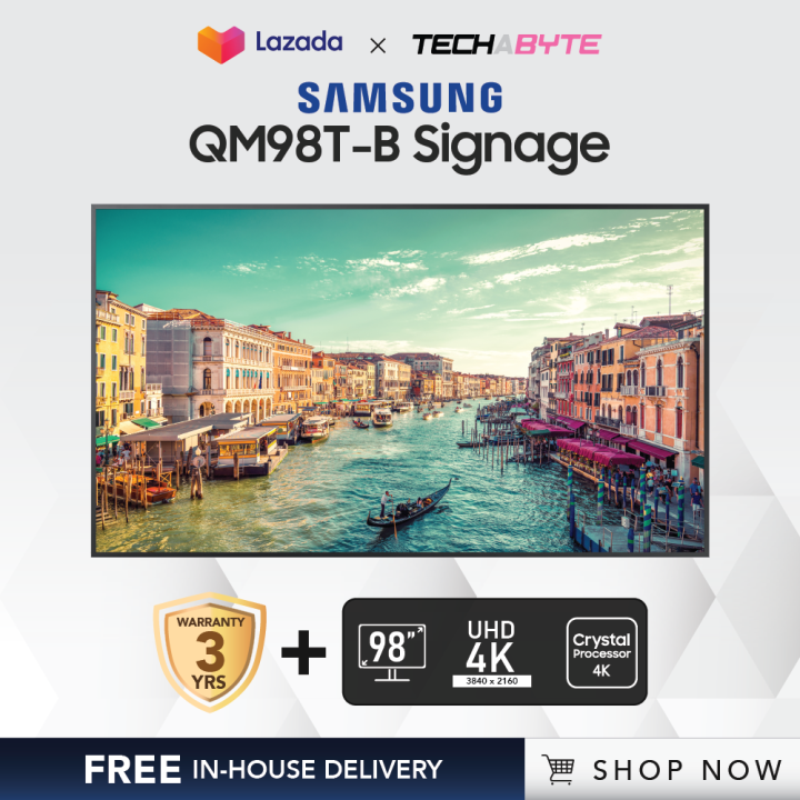 Samsung QM98T-B | 98" Crystal UHD 4K Signage (LH98QMTBPGCXXS) | Lazada ...