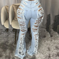 【CW】Echoine Casual Loose Blue Jeans Hollow Out Wide Leg Denim Pants Women High Waist Streetwear Harajuku straight Trousers 2021