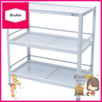 ชั้นคว่ำจาน-Mอะลูมิเนียม 3 ชั้นสีขาว EKONODISH DRAINER EKONO M 3-TIER WHITE **ด่วน สินค้าเหลือไม่เยอะ**