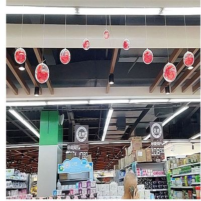 [COD] layout transparent ball creative plastic net red ceiling pendant decoration festival hanging decorative
