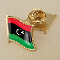 Libya Libyas National Flag, Crystal Resin Drop Badge, Brooch, Flag Badges of All Countries in the World All-metal Brooch Copper Brooch Collection