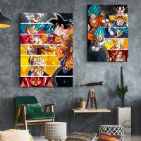 Sumanssa Dragon Ball ตัวละคร Anime Collection โปสเตอร์ผ้าใบ Wall Art ภาพวาด-Dragon Ball Z โปสเตอร์ HD ภาพผนังสำหรับตกแต่งห้องนอน