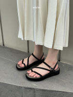 ROLTIN -  Cocoon sandals รองเท้าส้นแพลตฟอร์ม สูง 3.5 cm หนังกำมะหยี่ นุ่มใส่สบาย