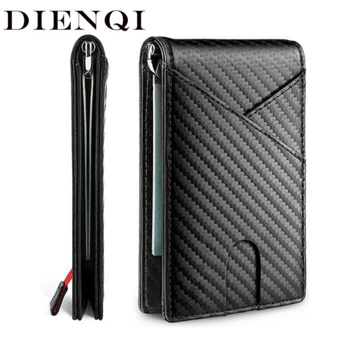 rfid-carbon-fiber-men-wallets-slim-thin-card-holder-leather-wallet-for-men-short-male-purses-small-black-walet-bolsa-feminina