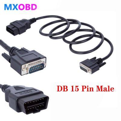 16PIN ตัวผู้ OBD2กับ Db 15พินสายเคเบิลตัวผู้สำหรับ V54เครื่องอ่านโค้ดสายหลัก DB15ขาเป็น16ขาตัวผู้สำหรับ V54เทคโนโลยี Fg