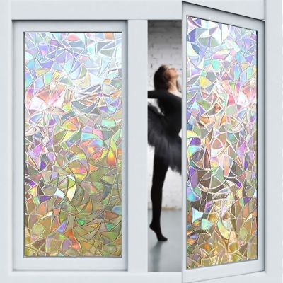 Window Film Stained Glass Vinyl Static Non Adhesive Clings Privacy Stickers for UV Protection