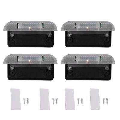 4Pcs LED Solar Path Stair Lights Outdoor Garden Yard Fence Wall Landscape Lamp Solar Light for Stair Courtyard