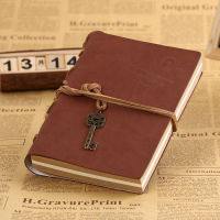 Retrol Vintage PU Leather Cover Blank Notebook Kraft A6 paper Notepad Travel Journal Diary Sketchbook with String Key Bookmark