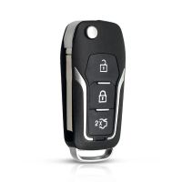 Keyyou แก้ไขรีโมทพลิกพับได้ซองใส่กุญแจสำหรับ Ford Focus 3 Fiesta เชื่อมต่อ Mondeo C Max Fob 3ปุ่มเคสสมาร์ทคีย์