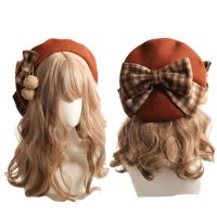 ASF-094 Chapeau De PEINTE Rétro À Carreavec Grand Niquud สำหรับ Femme, Béret Mignon, Bonnet Pour Fille, Mode Britannique, Nouveau, Hiver, Vente En Gros, 2020, 600