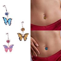 3pcs/set Butterfly Navel Earring Belly Piercing Steel Belly Button Rings Piercing Navel Heart Style Piercing Sex Body Jewelry