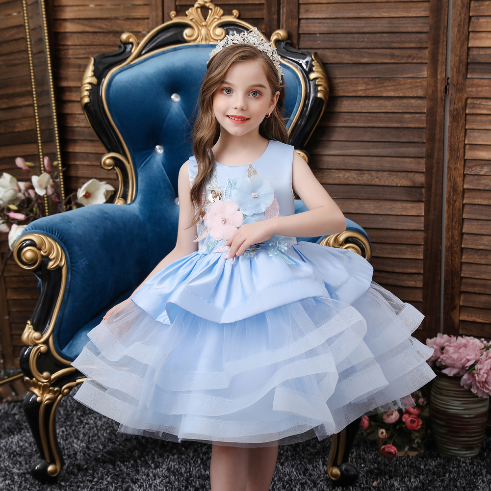 Toddler Girl Princess Baby Flower Kids Party Wedding Pageant Tutu Dress Clothes 