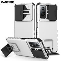 Vantime สำหรับ Xiaomi Redmi Note 12 11 Pro 5G 4G เคสโทรศัพท์สไลด์ฝาครอบกล้อง Kickstand Hard เกราะกันกระแทกฝาหลัง