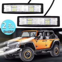 2X6นิ้ว48W 72WไฟLed Bar 12V 24V LEDออฟโรดบาร์สำหรับรถจักรยานยนต์รถบรรทุกรถแทรกเตอร์เรือSpotlight LEDแถบแสงสำหรับทำงาน