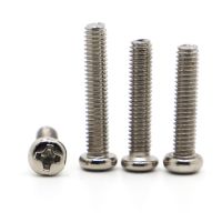 50/100pcs M1.2 M1.4 M1.6 M2.5 M2 M3 M4 ISO7045 DIN7985 GB818 Nickel Plated Cross Recessed Round Pan Head Pm Screw Phillips Screw