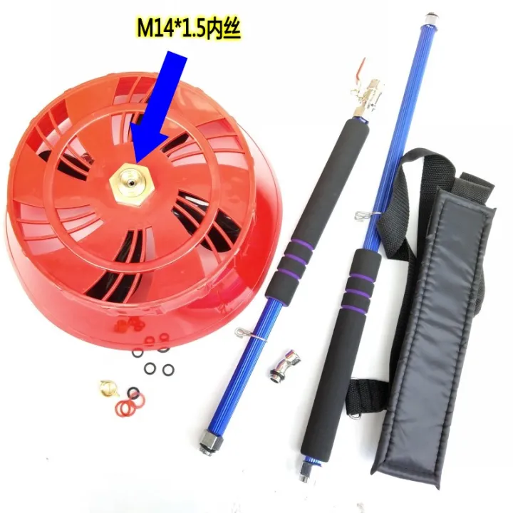 Three-cylinder plunger pump, motorized electric 4-fan, wind-driven long