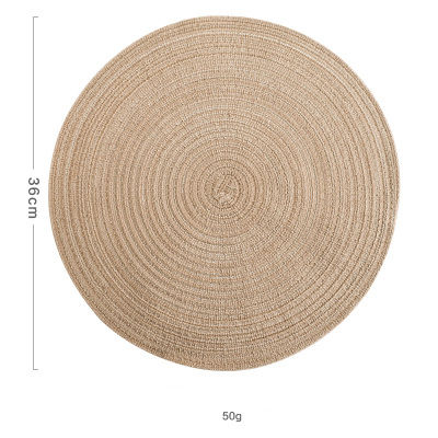 468pcs Round Ramie Insulation Pad Placemats Linen Non Slip Coaster Kitchen Accessories Decoration Home Pad Table Mat