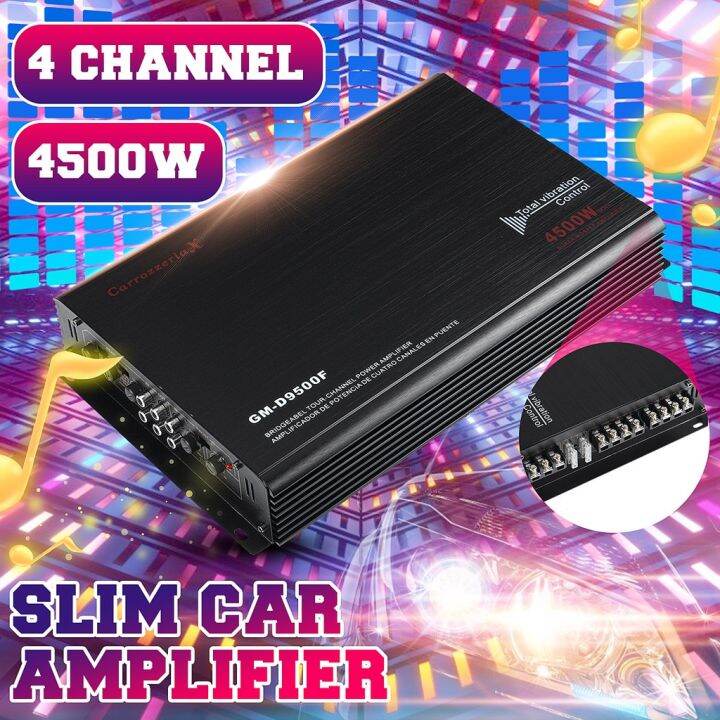 4500W Class A/B 3D Stereo Surround Subwoofer High Power Car Amplifier 4