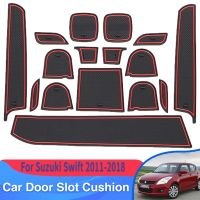 Car Door Groove Mat For Suzuki Swift Maruti DZire Sport ZC72S ZC82S ZC32S 2011 2018 Non-Slip Gate Slot Cup Mat Car Accessorie