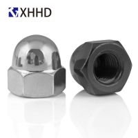 [HOT JIAZZAQQMGW 555] สีดำ Body Cap Nut ครึ่งรอบ Hexagonal หมวกฝาครอบตกแต่ง Nut Nut M3 M4 M5 M6 M8 M10 M12จัดส่งฟรี