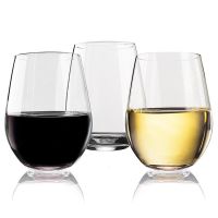 3PC/Set Plastic Wine Cup Unbreakable PCTG Red Wine Tumbler Glasses Cups Reusable Transparent Fruit Juice Beer Cup