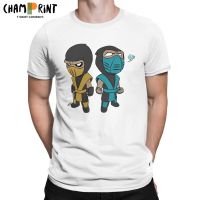 Scorpion &amp; Sub Zero T Shirt Mens Cotton 2021 Fashion T Shirts Mortal Kombat Sub Zero Mk11 Arcade Game Tees Printed Tops|T-Shirts|   - AliExpress