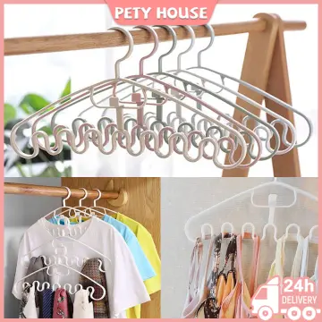 10pcs Household Non-marking Plastic Hanger, Non-slip And Multifunctional