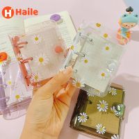 ۞○❉ Haile Cute Transparent Mini Pocket Loose-leaf 3 Ring Diary Agenda Notebook Organizer Binder Journal Binder Korean Stationery