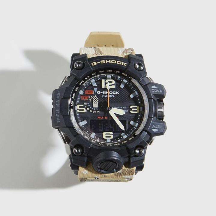 g-shock-gwg1000-mudmaster-ของแท้ผู้ชายกีฬานาฬิกาเซ็นเซอร์คู่เคลื่อนไหวกลางแจ้งกันกระแทกกันน้ำโคลนอัตโนมัติยกไฟรับประกันสี่ปี-gwg-1000dc-1a5