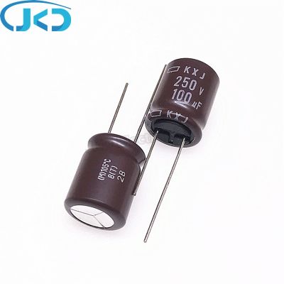 10pcs/lot 250v 100uf NCC KXJ Series 16x20mm high-frequency low-impedance aluminum electrolytic capacitor 100uf 250v NIPPON