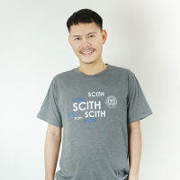 เสื้อยืดคอกลม สีเทา สกรีนลาย SCITH สถาบันการเรียนรู้กาแฟพิเศษประเทศไทย (SCITH)